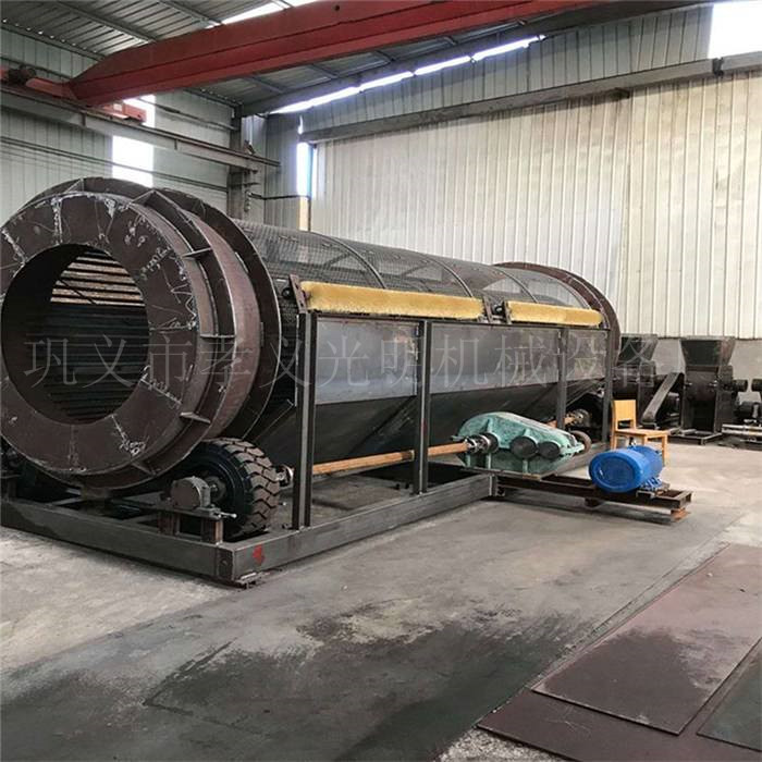 建筑垃圾無軸滾筒篩